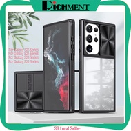 Slide Camera Lens Cover Protection Phone Case For Samsung S25 Ultra S25 S24 S23 FE S22 A73 A53 A23 A