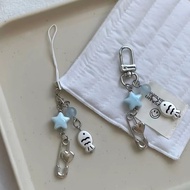 Cartoon hanging chain, phone chain with beads, cute phone charm