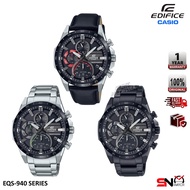 Casio Edifice EQS-940BL EQS-940DB EQS-940DC Solar Power Multi Hands Quartz Analog Men Watch Jam Lela