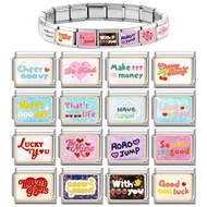 Italy Charms Modular Letter Bracelet Stainless Steel Modular Bracelet