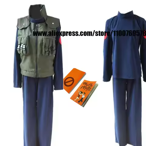 Men Women Anime Hatake Kakashi Cosplay Costume Vest T-shirt Pants Pouch Cos Convention Gift Hallowee