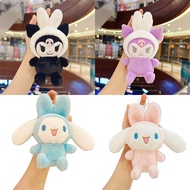 Anime Kuromi Cinnamonroll Rabbit Plush Toy Pendant Keychain Backpack Ornament Gift
