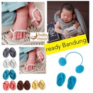 Baby Costume, Baby Headphone Costume, Sandal Set+Knitting Bandana For Photography Properties