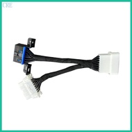 CRE 15cm 6inch OBD2 OBDII Splitter Extension Y Cable 16 Pin Cable Male to Double Female Cord Adapter