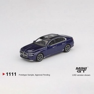 MINIGT1111 BMW BMWi7xDrive60 Blue Alloy Car Model#1111