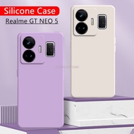 For Realme GT NEO 5 GT3 Square Liquid Silicone Soft Case For Realme GTNEO5 NEO5 RealmeGT3 Camera Protection Soft Casing Shockproof Cover