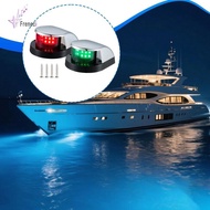 [Freneci] 2 Pieces Boat Navigation Light Bass Silver Red Green Light Boat Anchor Light