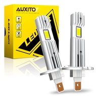 AUXITO 2Pcs H1 Lampu LED Mentol Lampu H7 LED Mini Lampu Depan Tanpa Kipas Rekaan 1:1 Sebenar untuk L