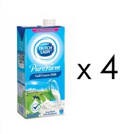 Dutch Lady Pure Farm UHT Full Cream Milk (1L x 4) Barista