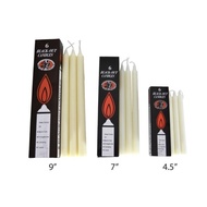 White Candle 9” [6pcs] / Lilin Putih / Blackout Candle / Camping Candle Lilin Jelita / Long White Ca