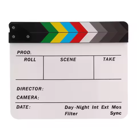 Colorful Clapperboard Large Panel Photography Prop Film Clap Slate Prop Decoration Director Film Cla