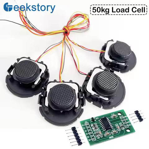 50kg Load Cell 50kg Weighing Sensor Half-bridge Strain Gauge with HX711 AD + mounting bracket Human 