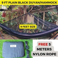 1C9 9 FEET Plain Black Hammock/Duyan Makapal With Mosquito Net And Zipper FREE 5 Meters Nylon Tali
