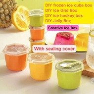 Large PVC Ice Box DIY Ice Cube Edible Silicon Ice Tray Baby Food Box Packing Ice Cube Box Soft Ice B