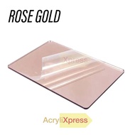AcryliXpress CHEAPEST A5/A4/A3 Acrylic Mirror Gold/ Rose Gold/ Silver Sheet 2mm 1pc