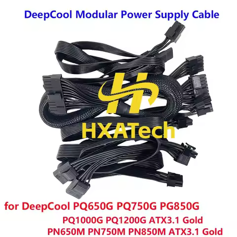 Sleeved Cable Kit PCI-E 8Pin CPU Power Cable for DeepCool ATX 3.1 PQ850G PQ1200G PQ1000G PN650M PN75
