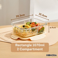 Buttercream Series Round Borosilicate Glass Food Container 450ml-1100ml