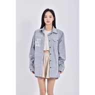 ((XL) 5th street Textured Cotton Pure Breasted Blue Jacket Second-Hand Clothes