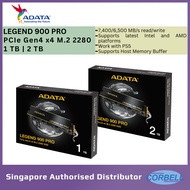 ADATA LEGEND 900 PRO PCIe Gen4 x4 M.2 2280 R/W speed up to 7,400/6,500MB/s (1TB | 2 TB) [AD 1045/AD 