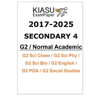 2017- 2024 2025  Secondary 4 Sec 4 G2 NA Combined Science Chemistry Physics Biology English POA Soci