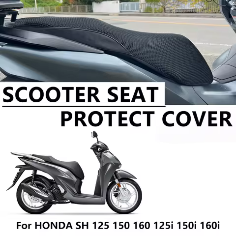 For HONDA SH 125 150 160 125i 150i 160i Scooter Seat Cover Summer Breathable 3D Mesh Fabric Antiskid
