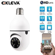 EKLEVA E27 ไฟ LED HD 1080P กล้อง IP ไร้สายการรักษาความปลอดภัยภายในบ้านแบบพาโนรามา WiFi กล้องวงจรปิดส