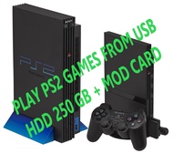 PLAYSTATION 2 HDD 250GB + MOD CARD complete with games (NOT CONSOLE PS2)