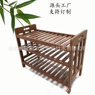 HY-16💞Shoe Rack Bamboo Shoe Rack Simple Home Doorway Economical Shoe Cabinet Bamboo Shoe Rack Storage Rack Three-Layer A