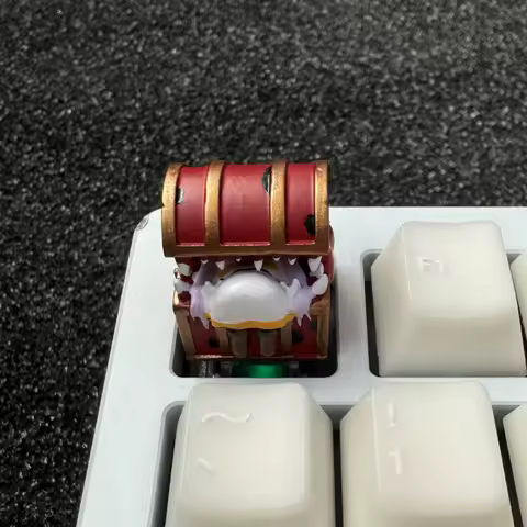 Frieren Treasure Chest Monster Anime Keycaps Custom Key Caps Cherry Profile for Mechanical Keyboard 
