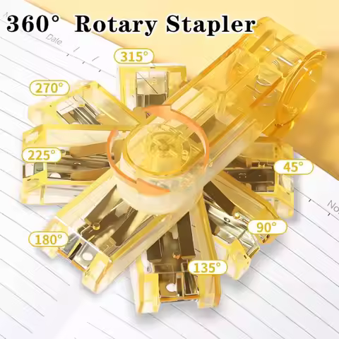 Transparent Stapler 360 Degree Rotating Labor-saving Binding Machine Binding Middle Seam Bookbinding
