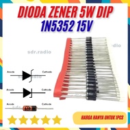 1N5352B 1n 5352b IN5352B 1N5352 B Zener 15.0 v 15V 5.0W 15volt 5watt