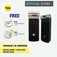Yale YDR50GA Gate &amp; YDD424+ Door Digital Lock Bundle (FREE Yale Connect Bridge/DDV1/TOP UP SGD100 FOR DDV3)