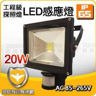 20W 白光 戶外 LED PIR 感應燈 室外 探照燈 補光燈 T5 照明燈 投射燈 警急照明燈 平板燈 捕蚊燈 工作燈 燈 監控 監視器