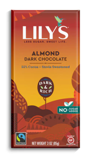 Lily's Dark Chocolate with Stevia Almond 85g