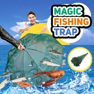 ❀❀Magic Fish Trap-Portable Fishing Net, Crab Fish Trap, Foldable Fishing Bait Trap Cast Net Cage