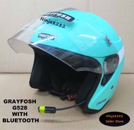 Helmet Grayfosh G528 With Bluetooth (Matt Mint Green) Xdot SGV KHI KYT ARC GIVI LASER MS88 BELL SHOEI TSR BKP MAGNUM