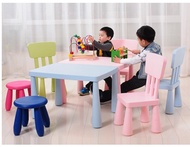 Children kids kindergarten table chair school baby study chairs plastic game table set