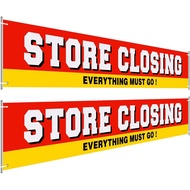 Tatuo 2 Pek Banner Tanda Penutupan Kedai Besar - Segala Barang Mesti Dijual - Banner Iklan - Tanda P