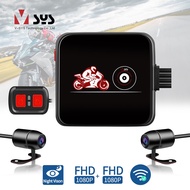 SYS1080P Action Camera Recorder Front &amp; Rearview Waterproof Motorcycle Dash Cam Black Night Vision Box motorcycle camera