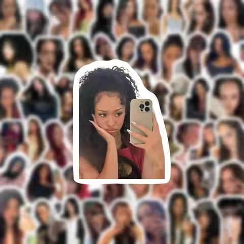 100pcs/set Kpop KATSEYE Stickers PVC Waterproof Self-adhesive Sticker Decoration Notebook Decal LARA