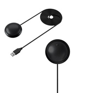 USB Conference Mic Plug&ampPlay 360° Omnidirectional Condenser Mic Desktop Computer Mic for Computer