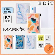 EDiT 2026 Daily Planner Schedule 1 page per day B7 Size Yoshiki Okamura