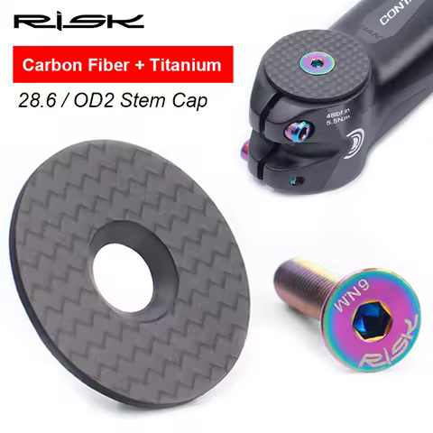 RISK Carbon headset bicycle stem Carbon Bicycle Stem Top Cap with Screw For 28.6/31.8 Steerer Fork T