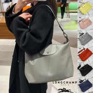 100% Authentic longchamp Hobo Bag/official store bag cowhide Shoulder Bags One / underarm Bag extended chain Crossbody Bag