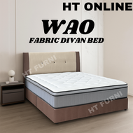 HT ONLINE Queen Divan Bed Frame with Headboard | Ikea Style Bedframe | Queen Size Bed