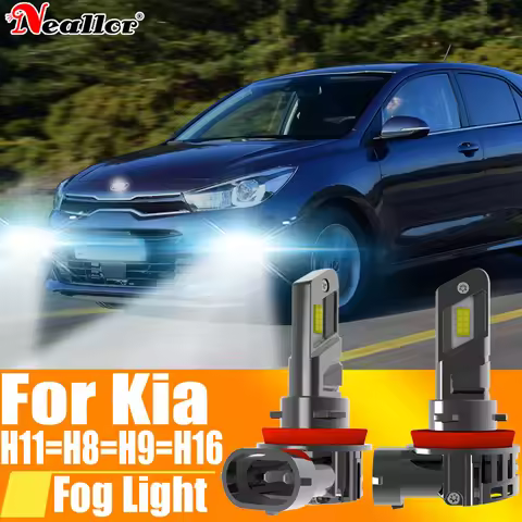 2x H11 H8 Led Fog Lights Headlight Canbus H16 H9 Car Bulb Driving Running Lamp 12v 55w For Kia Rio 3