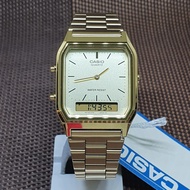 Casio AQ-230GA-9D Dual-time Gold vintage watch AQ230GA AQ-230GA