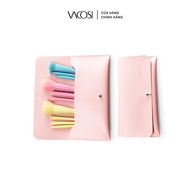Bộ Cọ Cá Nhân 10 Cây & Ví Hồng VACOSI CANDY PUFFY BRUSH SET - BC34