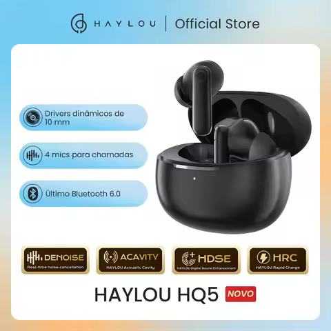 Haylou HQ5 ANC Wireless Earphones Bluetooth 6.0 Noise Cancellation Fast Charge 4 Mic Sports Headset 