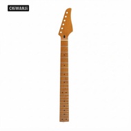 [CHiWANji] Roasted Maple Electric Guitar Neck 24-Fret Replacement Guitar Neck 25.5 Inch for Luthier